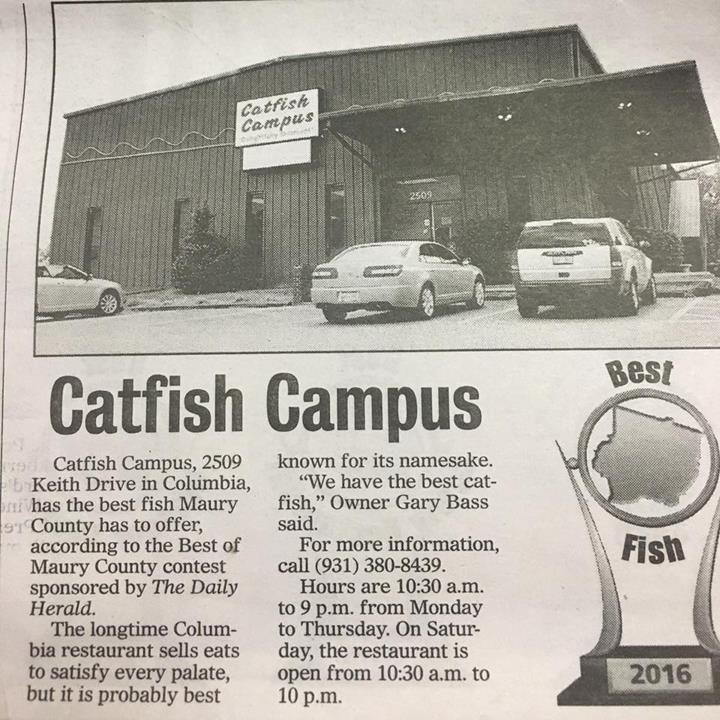 Catfish Campus Restaurant Columbia, TN